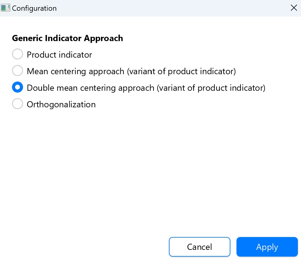 CB-SEM Options to Create an Interaction Term
