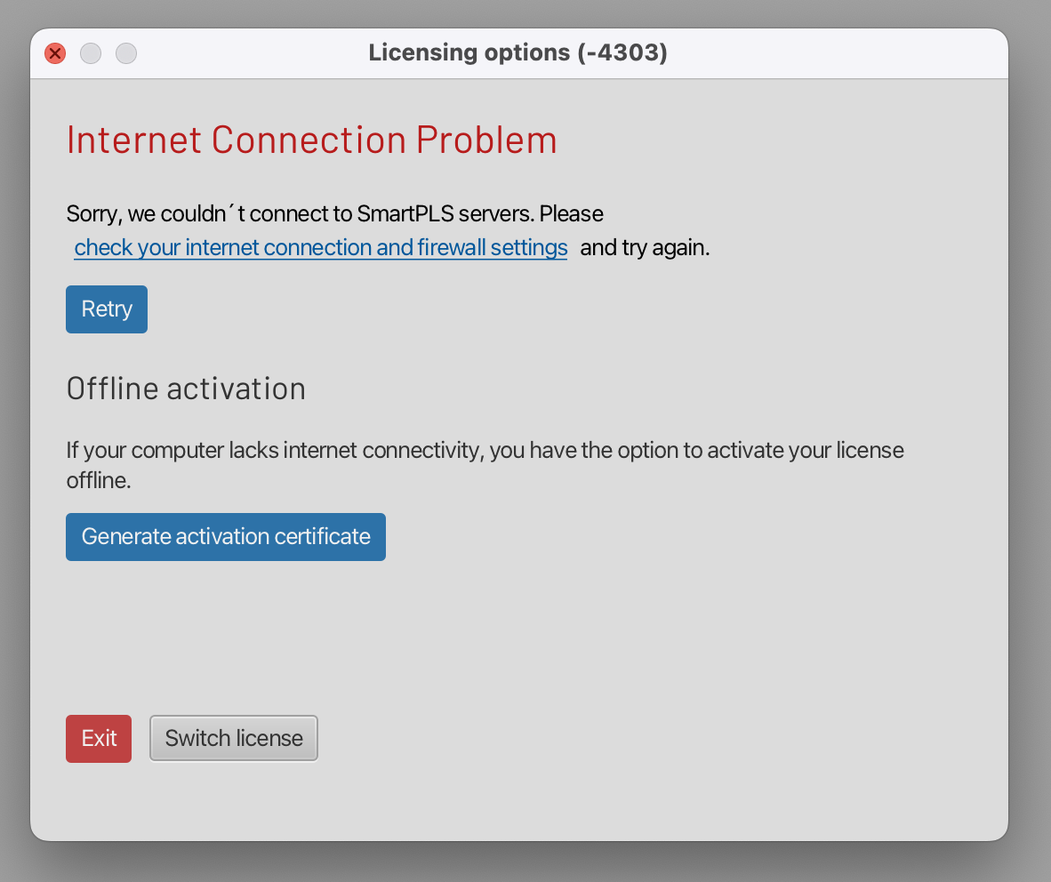Offline activation step 1 Offline activation step 1