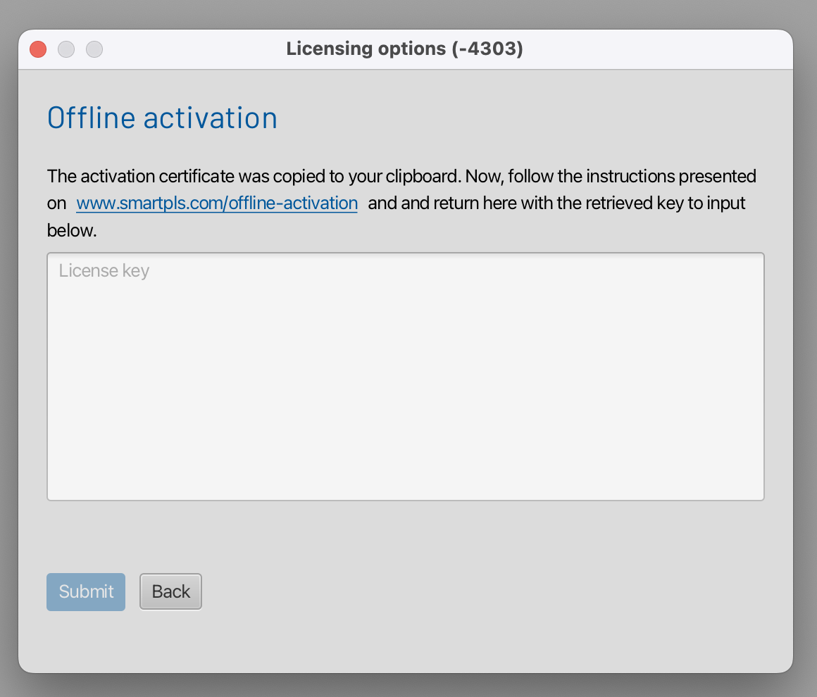 Offline activation step 2 Offline activation step 2
